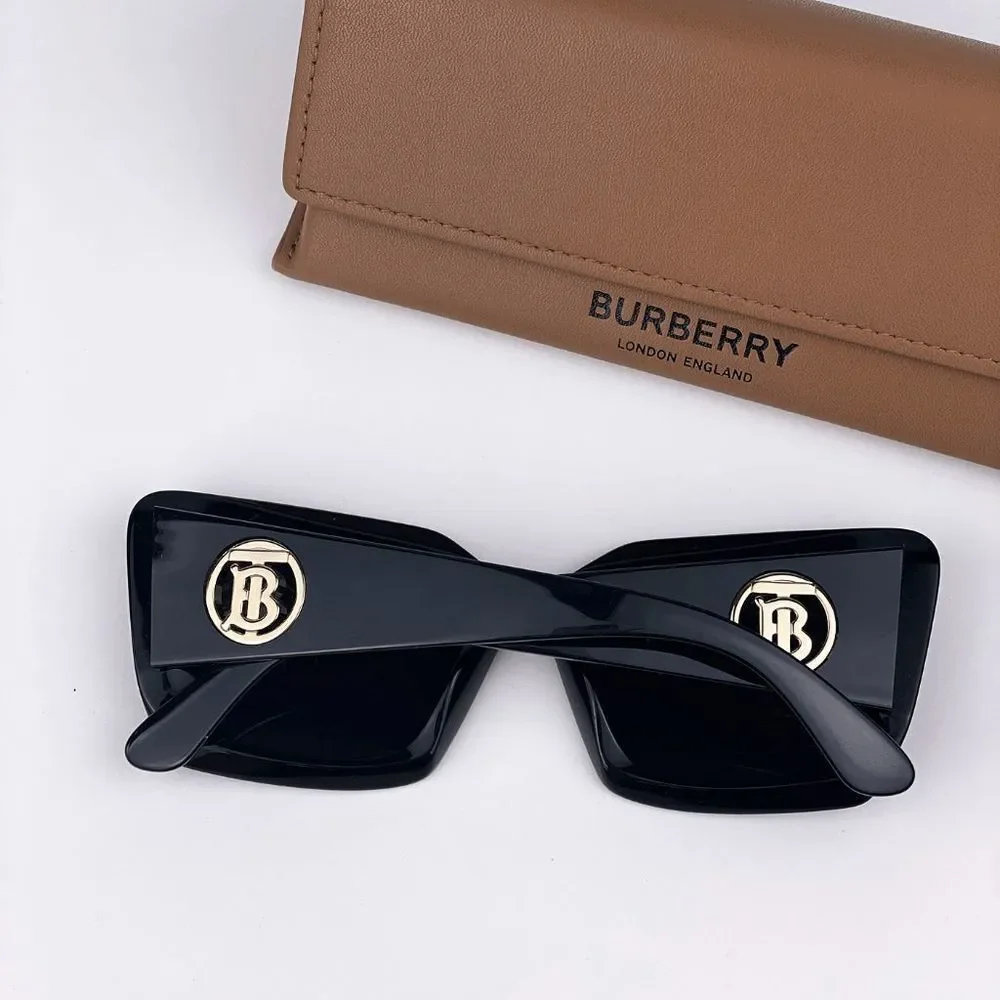 NEW Burberry BE4344 Daisy 300187 Black Dark Gray Square Women Sunglasses - Picture 12 of 13